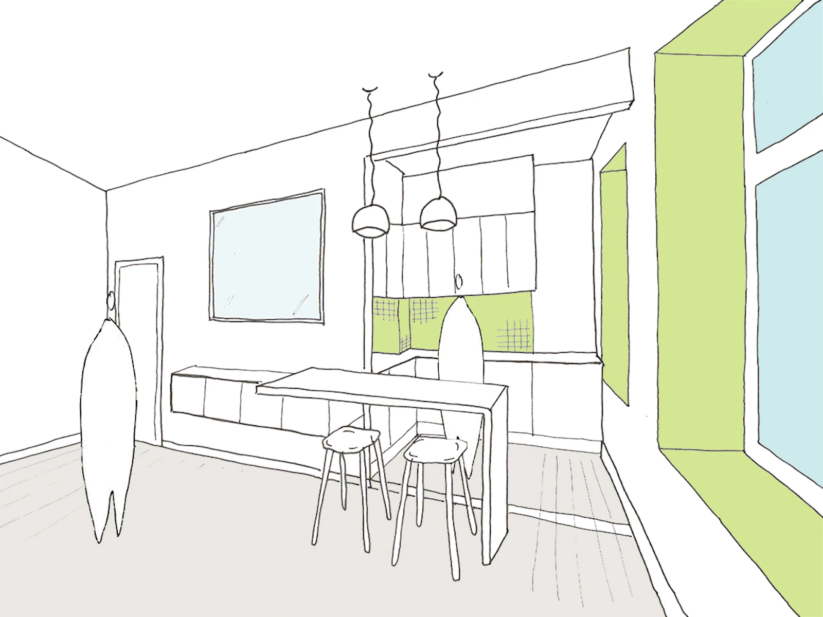 RYA - Archi - Aménagement d'intérieur d’un studio RYA - Archi - Interior design of a studio apartment RYA - Archi - Interieurinrichting van een studio